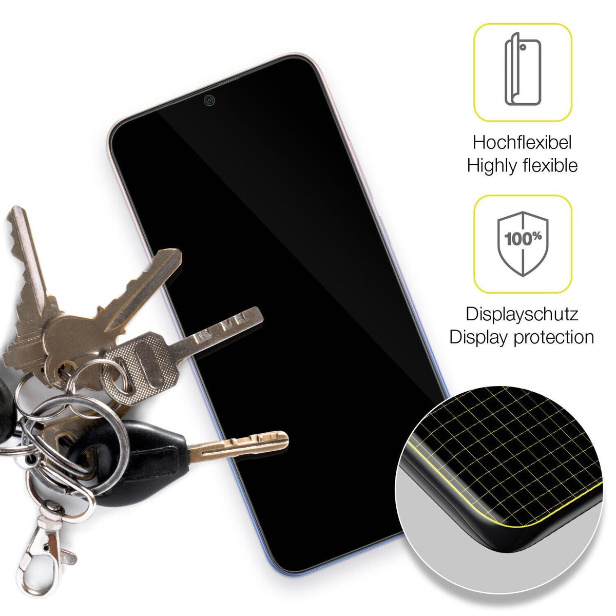 2x 3D Full Cover Schutzfolie für Xiaomi Redmi 9 Activ