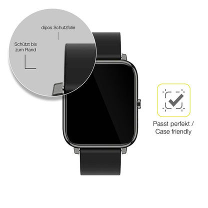 2x 3D Full Cover Schutzfolie für Popglory Smartwatch