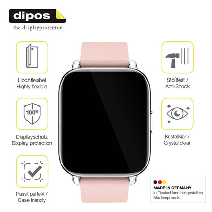 2x 3D Full Cover Schutzfolie für Togala Smartwatch
