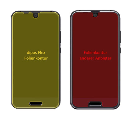 2x 3D Full Cover Schutzfolie für Sharp Aquos R Compact