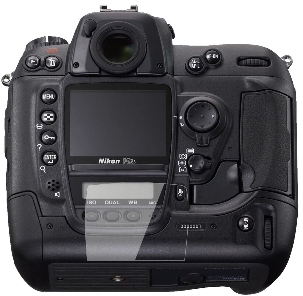1x 9H Schutzfolie für Nikon D2X Panzerfolie