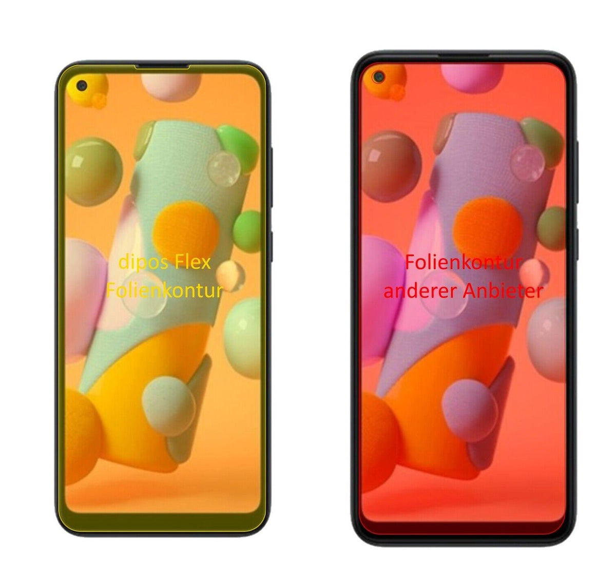2x 3D Full Cover Schutzfolie für Samsung Galaxy A12