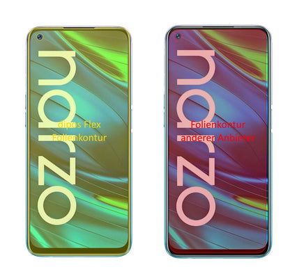 2x 3D Full Cover Schutzfolie für Oppo Realme Narzo 20 Pro