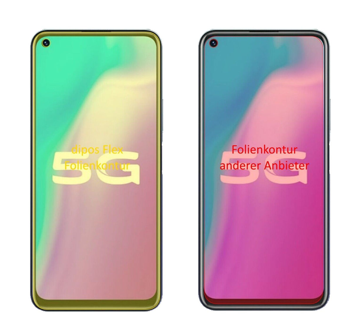 2x 3D Full Cover Schutzfolie für Vivo Y70s