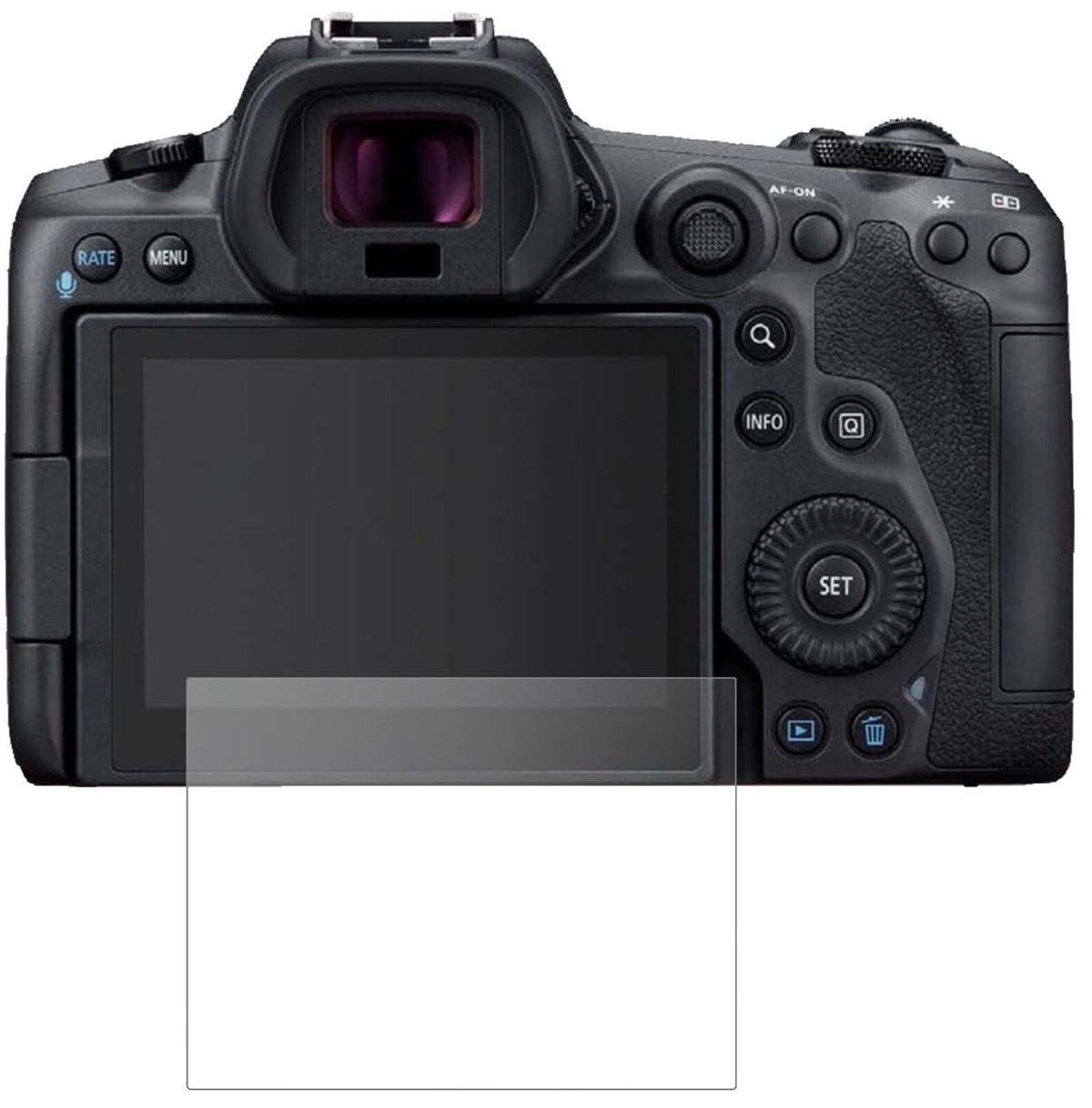 1x 9H Schutzfolie matt für Canon EOS R6 Panzerfolie