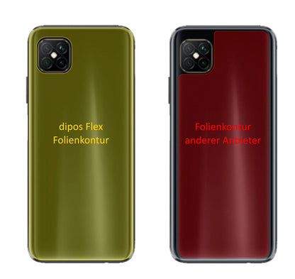 2x 3D Full Cover Schutzfolie für Oppo A92s Rückseite