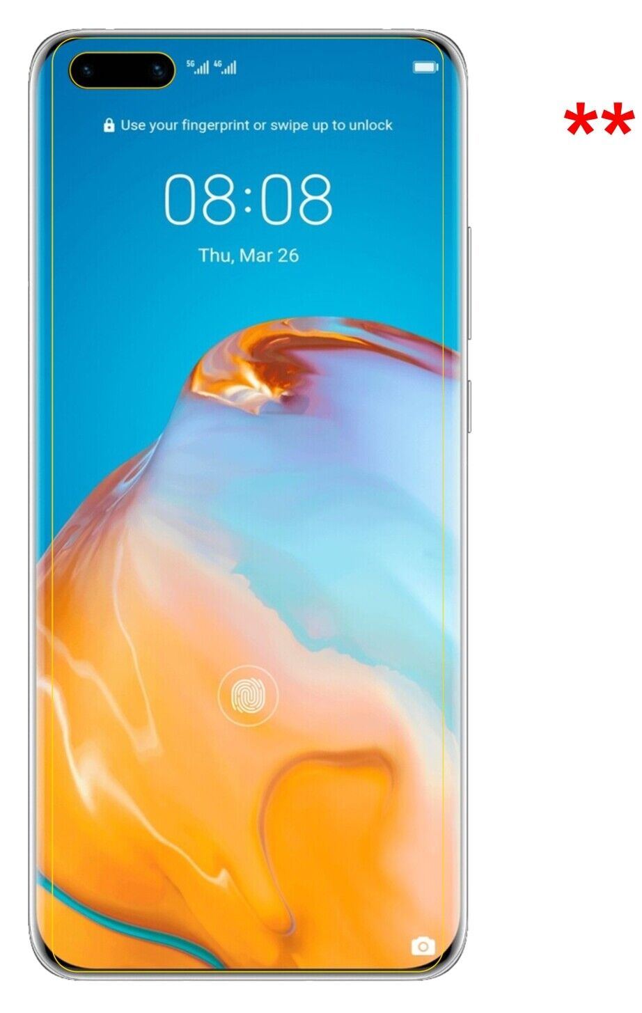 1x 9H Schutzfolie für Huawei P40 Panzerfolie