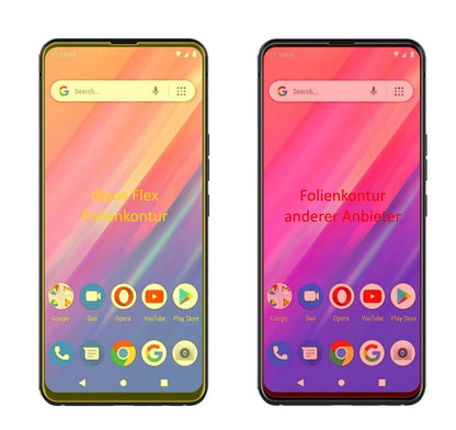 2x 3D Full Cover Schutzfolie für BLU BOLD N1