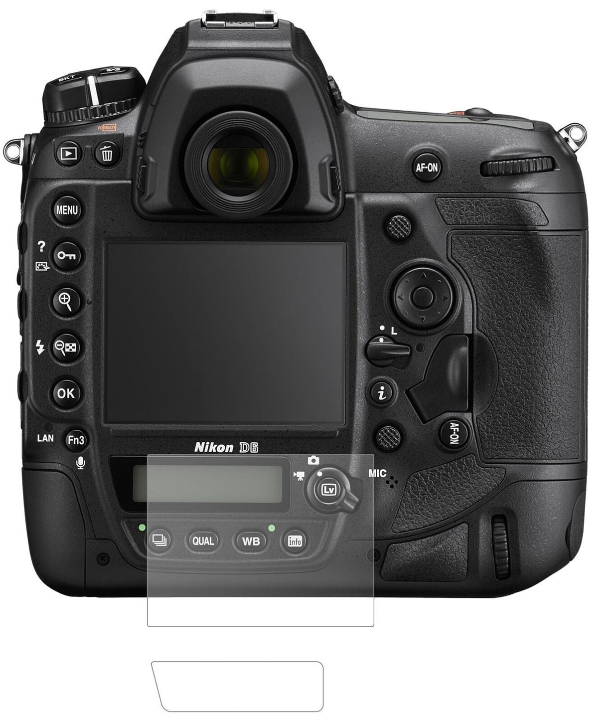 1x 9H Schutzfolie matt für Nikon D6 Panzerfolie