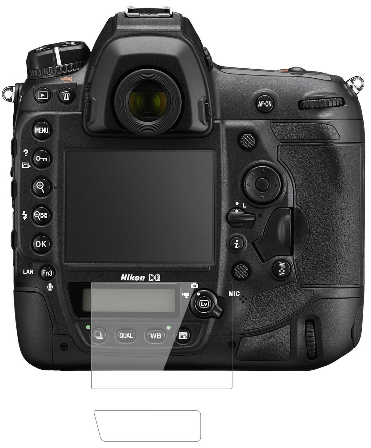 1x 9H Schutzfolie für Nikon D6 Panzerfolie