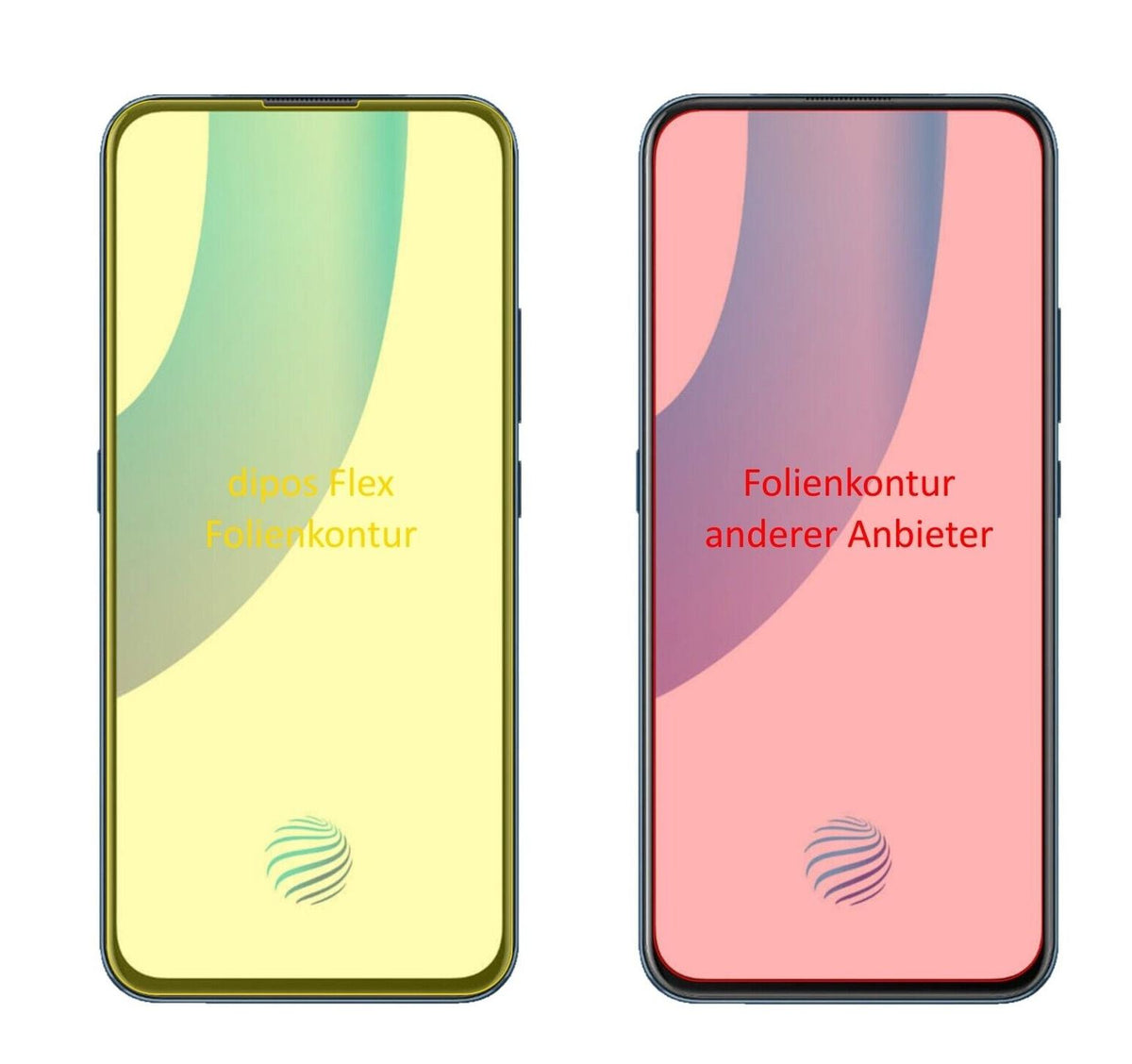 2x 3D Full Cover Schutzfolie für Vivo V17 Pro