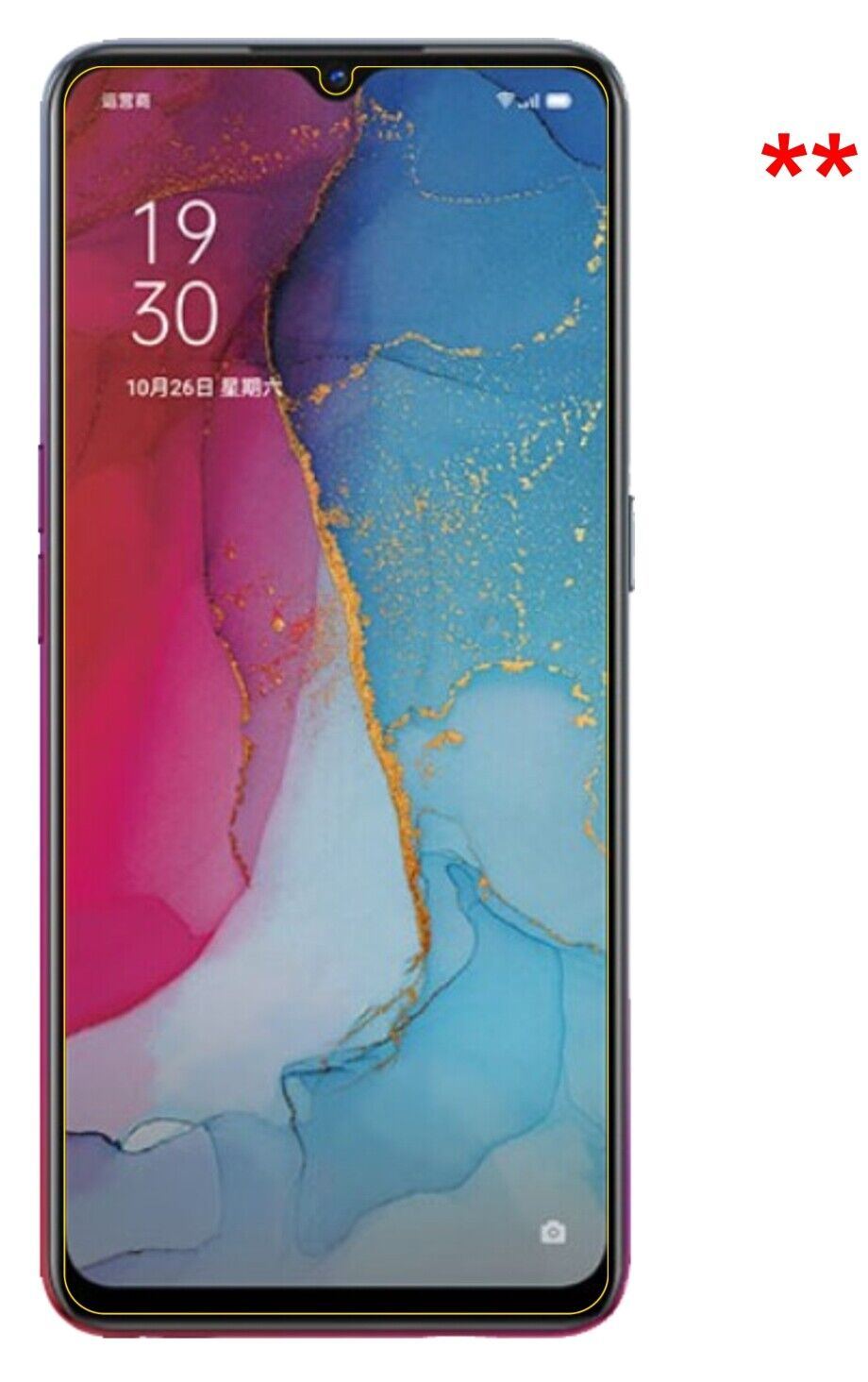 1x 9H Schutzfolie für Oppo Reno3 Panzerfolie