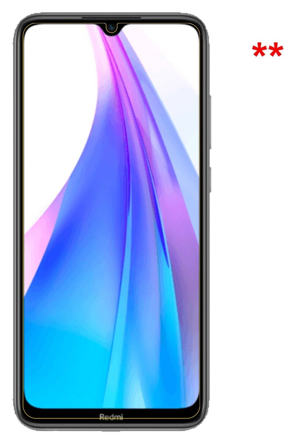 1x 9H Schutzfolie für Xiaomi Redmi Note 8T Panzerfolie