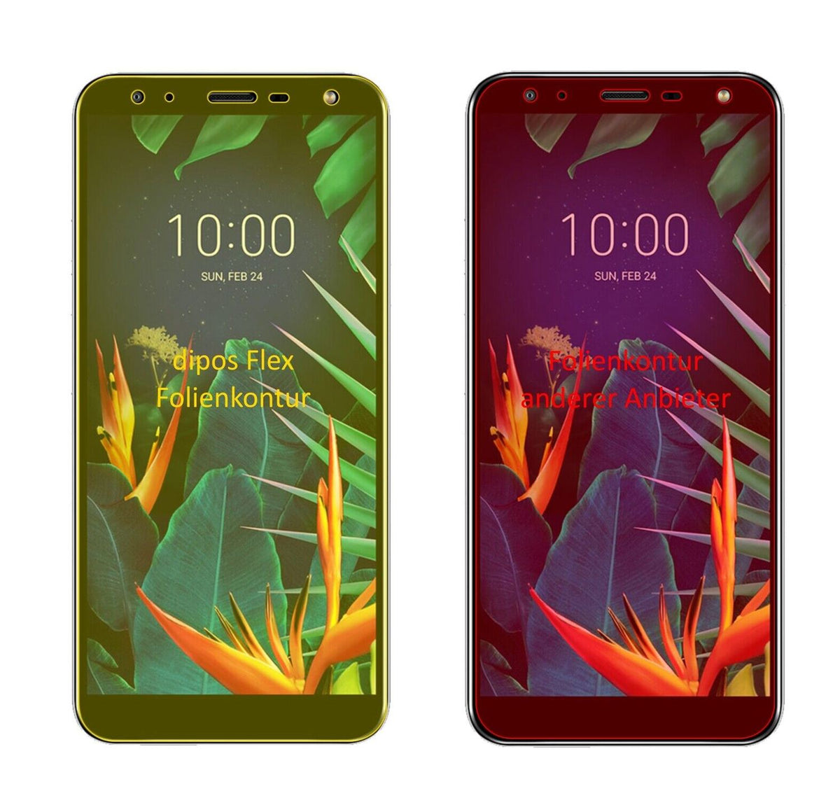 2x 3D Full Cover Schutzfolie für LG K40S