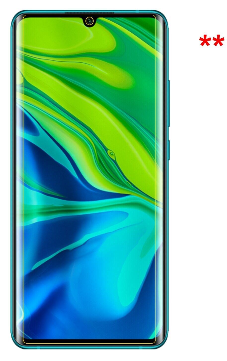 1x 9H Schutzfolie matt für Xiaomi Mi Note 10 Panzerfolie