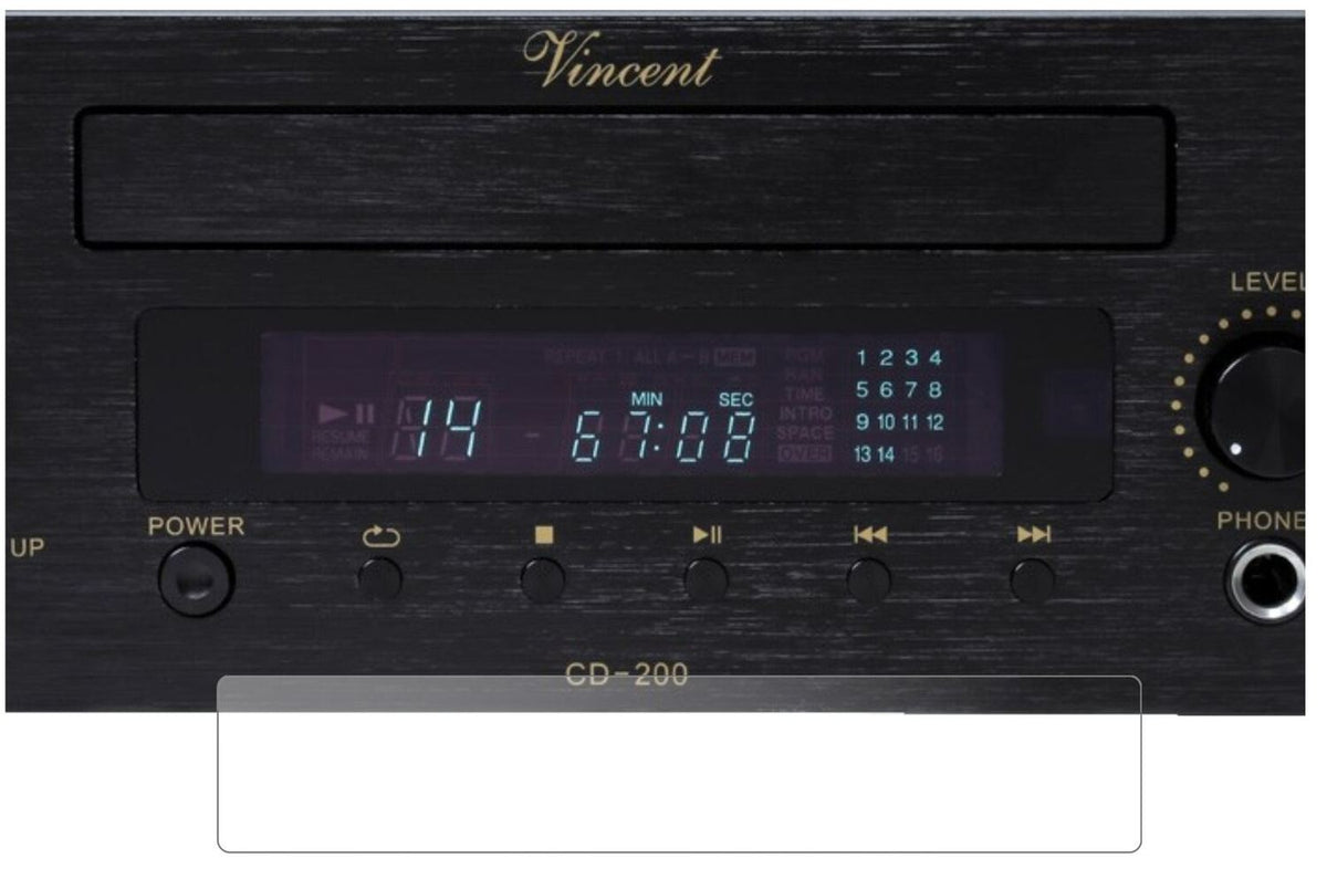 1x 9H Schutzfolie matt für Vincent CD-200 Panzerfolie