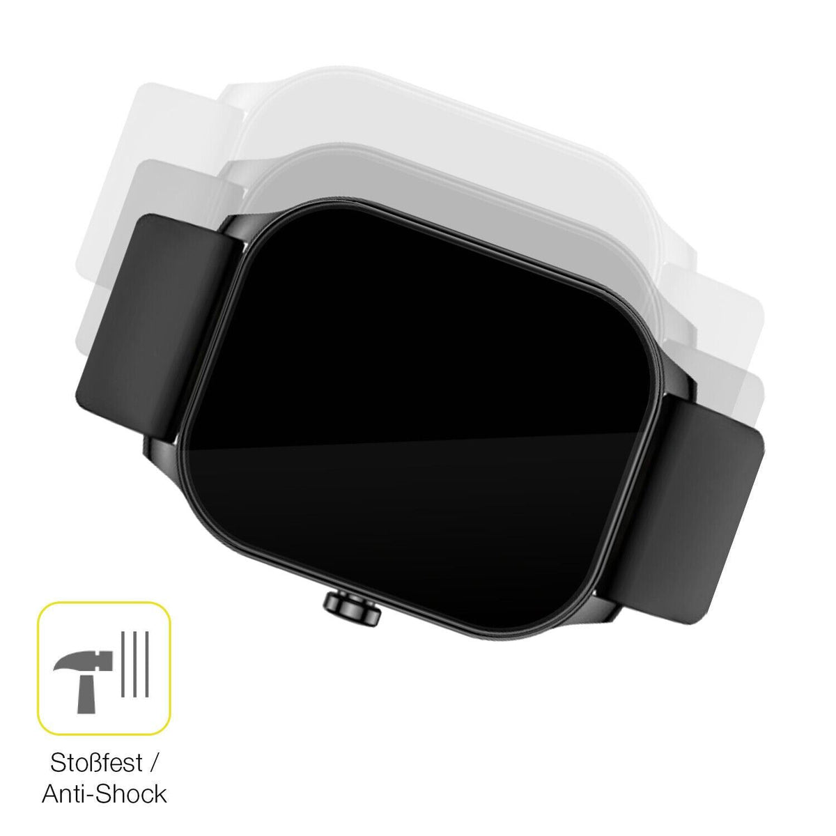 2x 3D Full Cover Schutzfolie für Amazfit Pop 3s