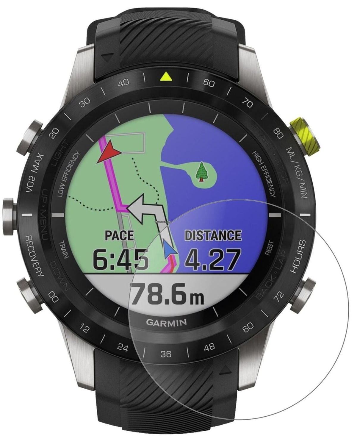 1x 9H Schutzfolie matt für Garmin MARQ Athlete Panzerfolie
