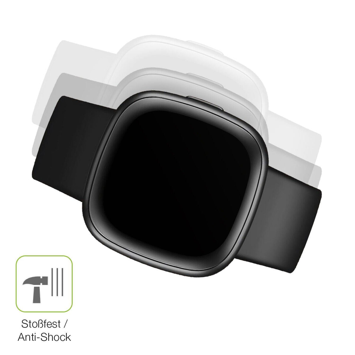 2x Full Cover Schutzfolie matt für Fitbit Versa 4