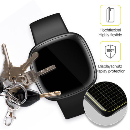 2x 3D Full Cover Schutzfolie für Fitbit Versa 4