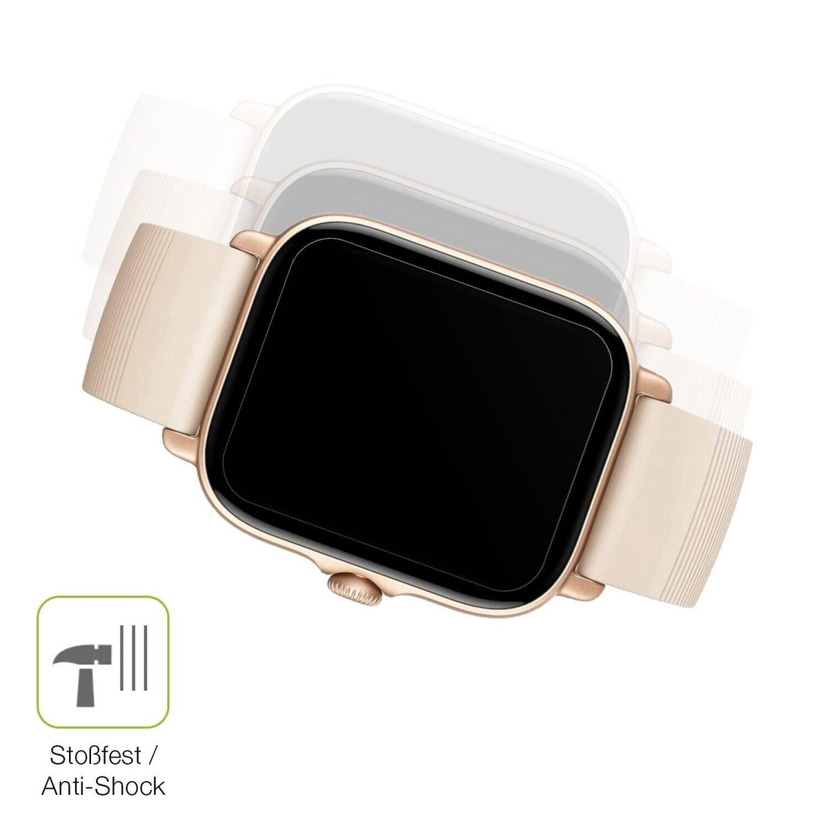 2x Full Cover Schutzfolie matt für Amazfit GTS 3