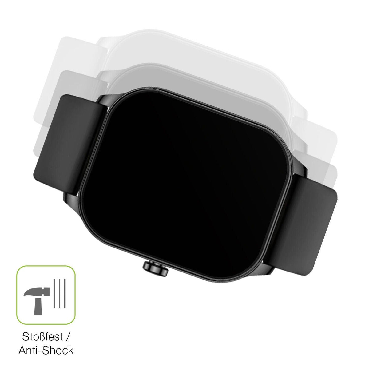 2x Full Cover Schutzfolie matt für Amazfit Pop 3s