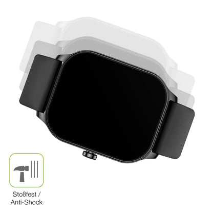 2x Full Cover Schutzfolie matt für Amazfit Pop 3s