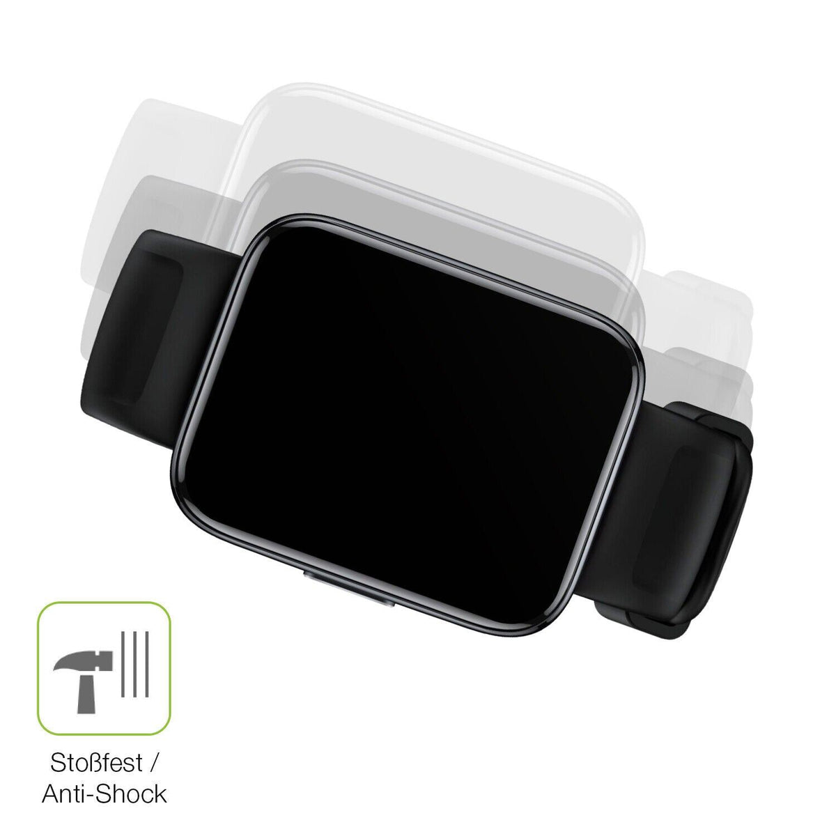2x Full Cover Schutzfolie matt für Realme Watch 3 Pro