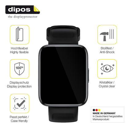 2x 3D Full Cover Schutzfolie für Realme Watch 3 Pro