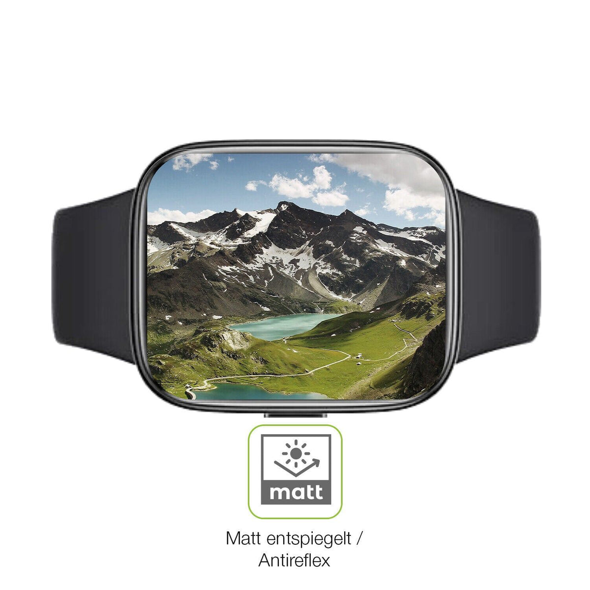 2x Full Cover Schutzfolie matt für Xiaomi Redmi Watch 3 Active