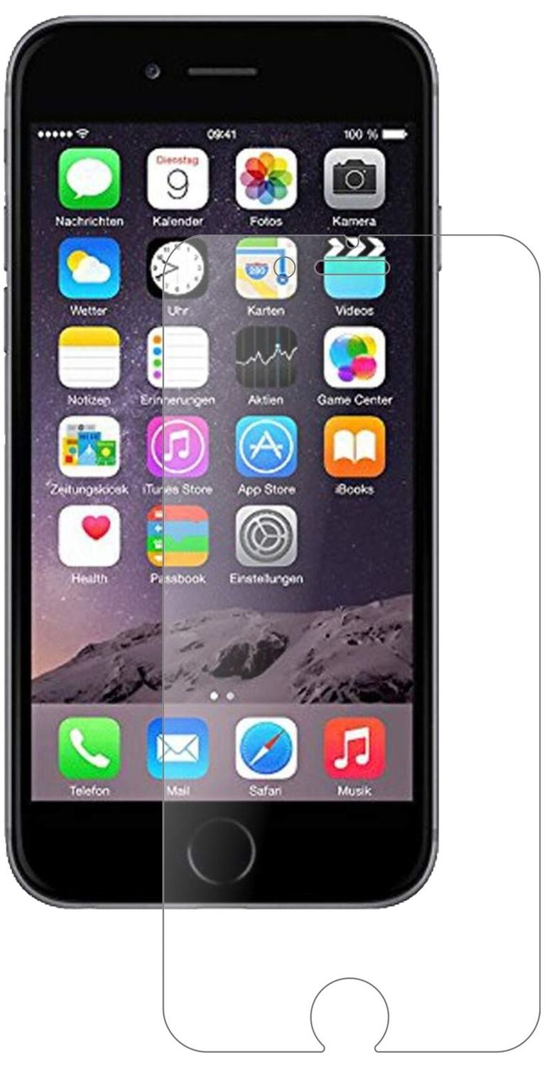 1x 9H Schutzfolie matt für Apple iPhone 6 / 6S / 7 Panzerfolie