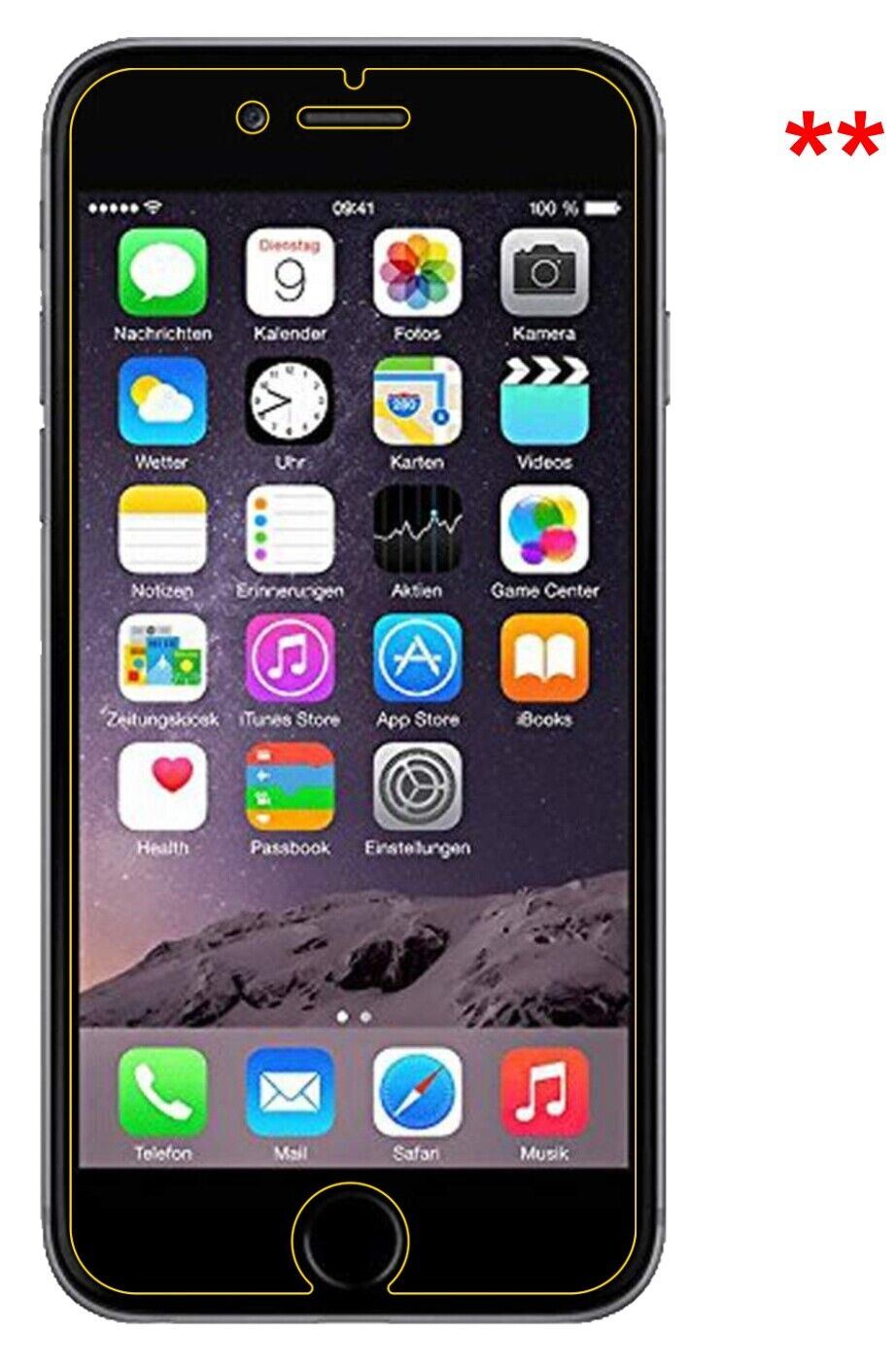 1x 9H Schutzfolie für Apple iPhone 6 / 6S / 7 Panzerfolie