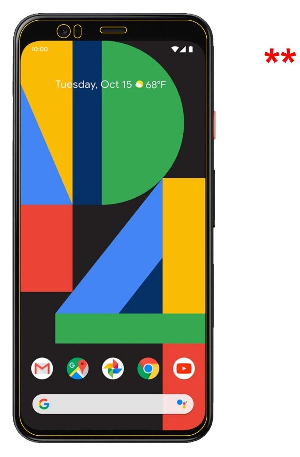 1x 9H Schutzfolie für Google Pixel 4 Panzerfolie