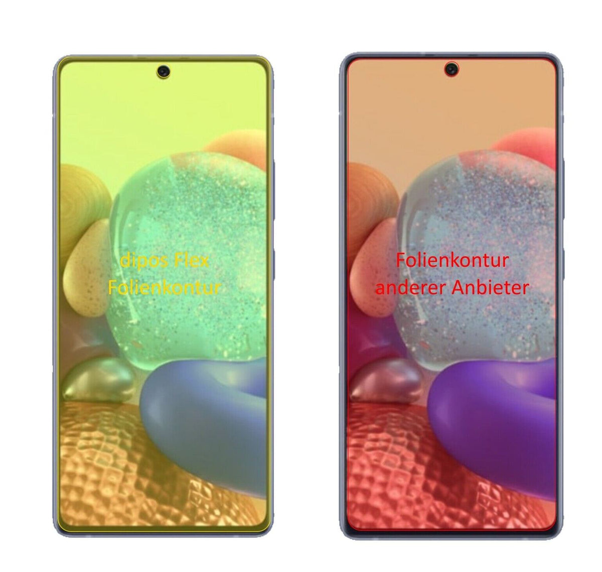 2x 3D Full Cover Schutzfolie für Samsung Galaxy A71 5G