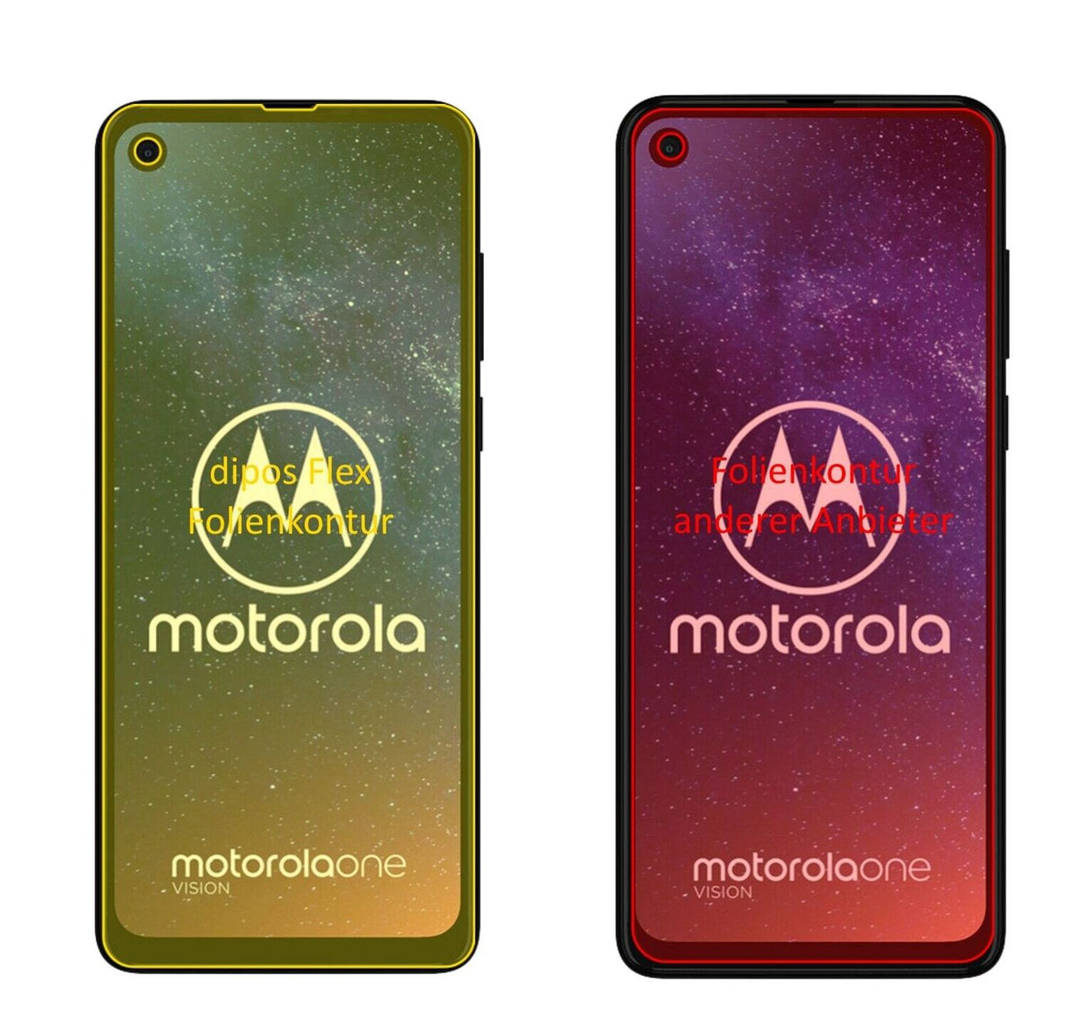 2x 3D Full Cover Schutzfolie für Motorola P50