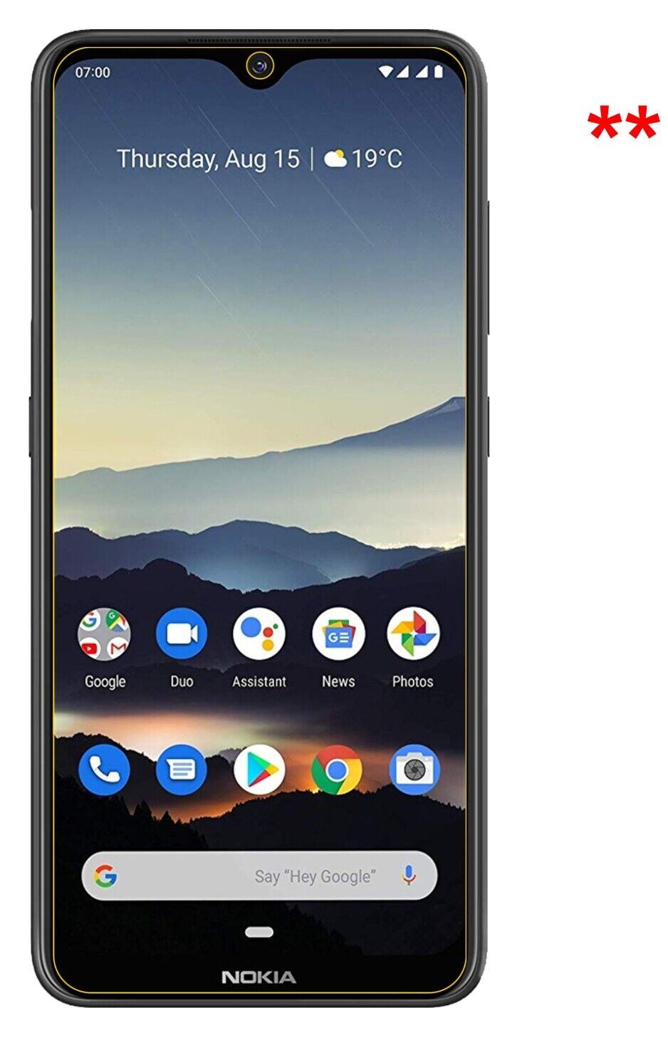 1x 9H Schutzfolie matt für Nokia 46060 Panzerfolie