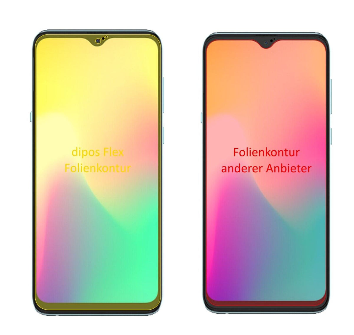 2x 3D Full Cover Schutzfolie für Hisense Infinity H30