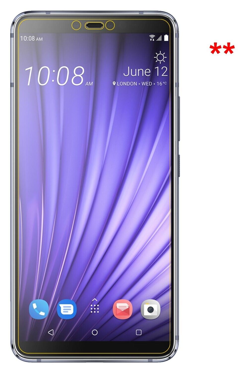 1x 9H Schutzfolie für HTC U19e Panzerfolie