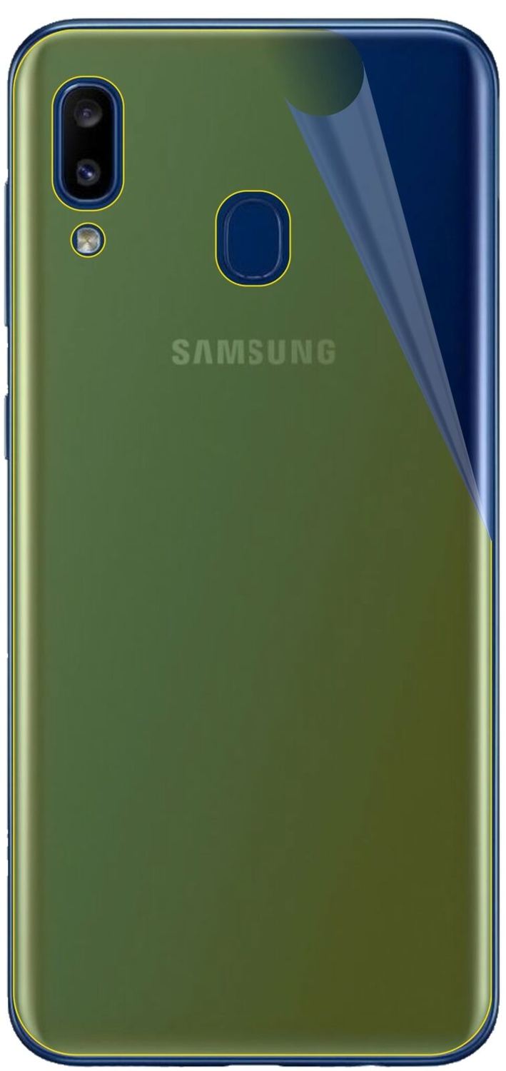 2x 3D Full Cover Schutzfolie für Samsung Galaxy A20 Rückseite