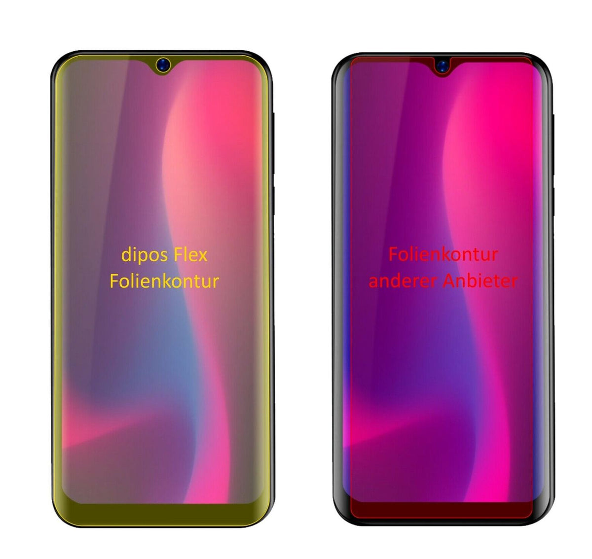 2x 3D Full Cover Schutzfolie für Blackview A60 Pro (2019)