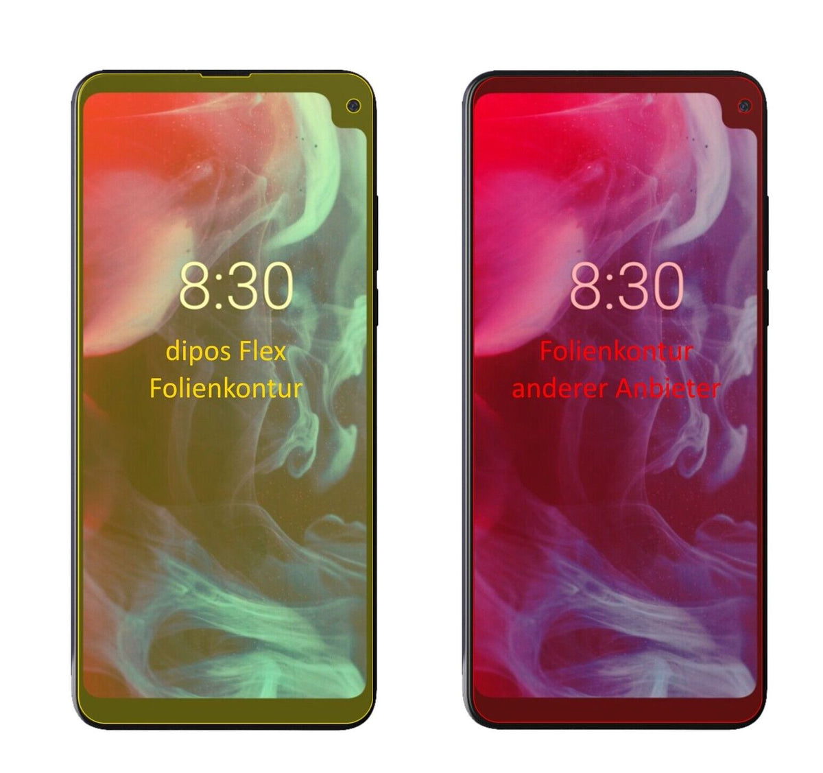 2x 3D Full Cover Schutzfolie für Archos Oxygen 68XL