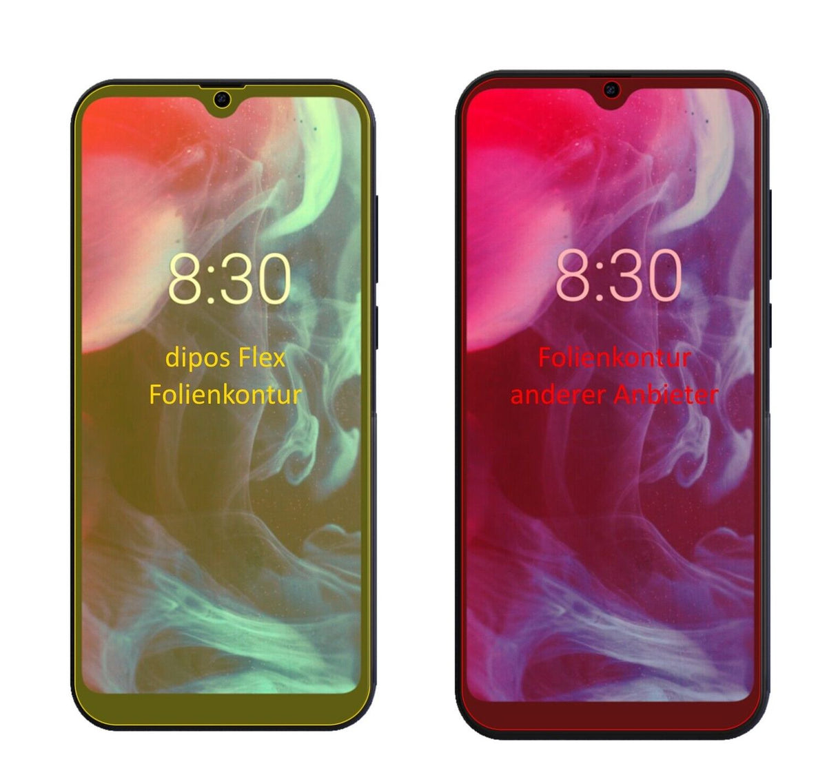 2x 3D Full Cover Schutzfolie für Archos Oxygen 63