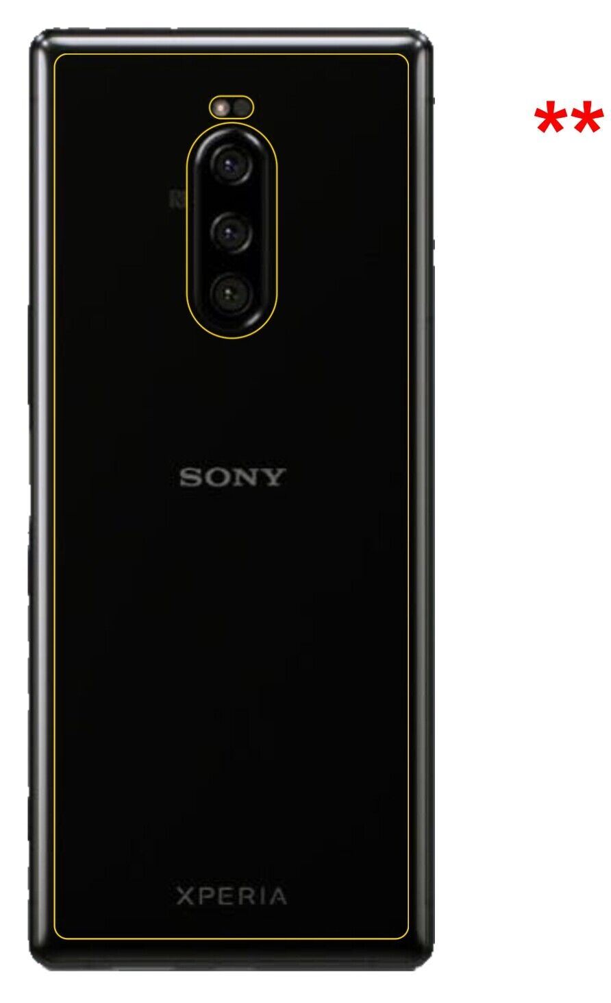 1x 9H Schutzfolie für Sony Xperia 1 Rückseite Panzerfolie