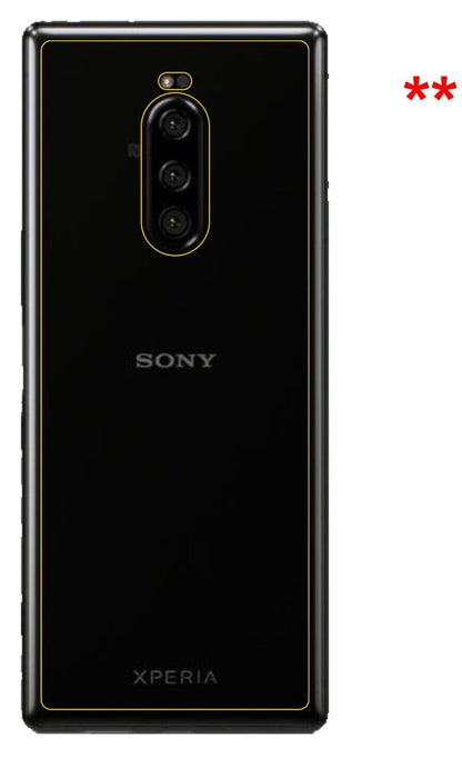1x 9H Schutzfolie für Sony Xperia 1 Rückseite Panzerfolie