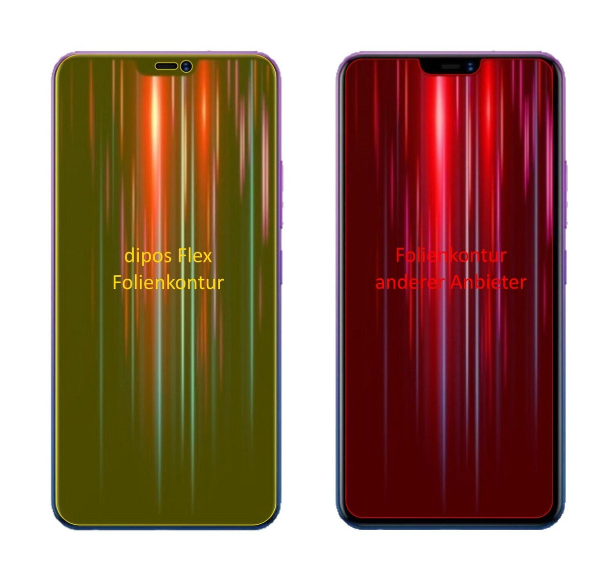 2x 3D Full Cover Schutzfolie für Vivo Z1 Lite