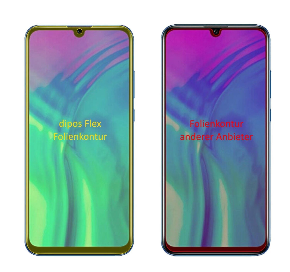 2x 3D Full Cover Schutzfolie für Honor 20 lite