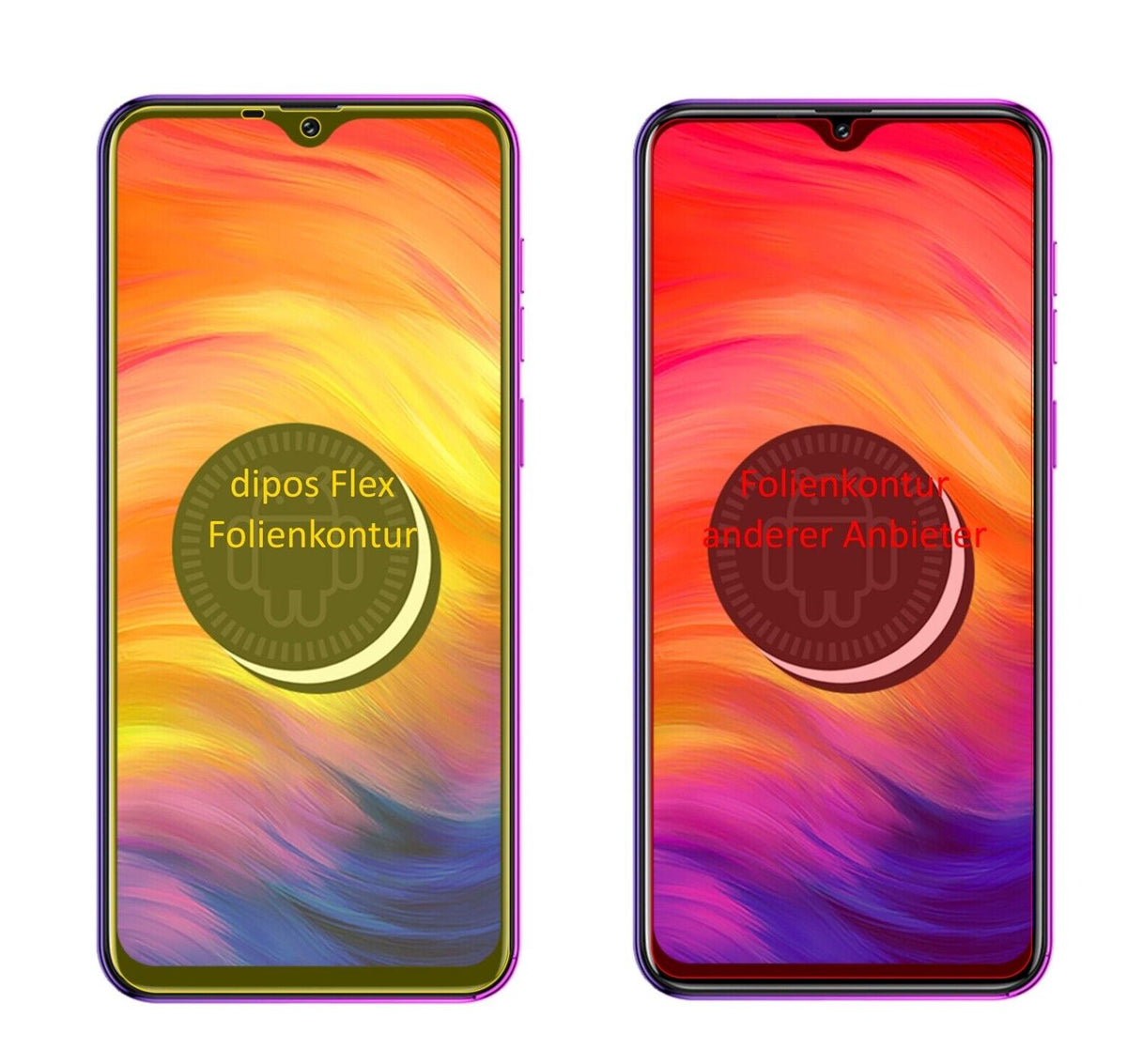2x 3D Full Cover Schutzfolie für Ulefone Note 7