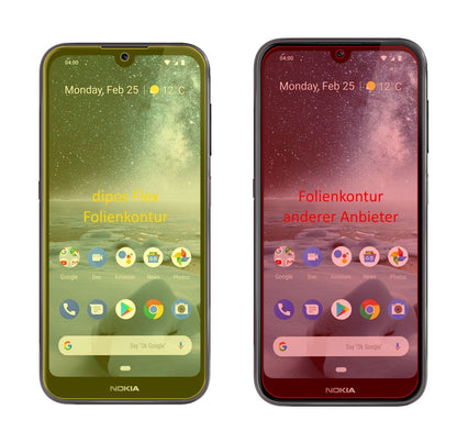2x 3D Full Cover Schutzfolie für Nokia 46057