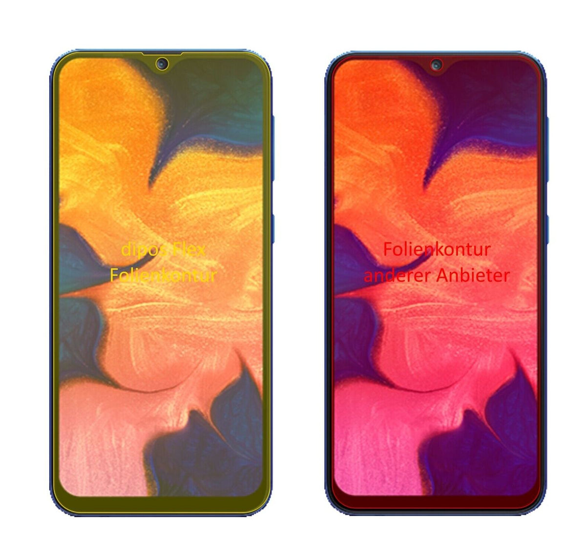 2x 3D Full Cover Schutzfolie für Samsung Galaxy A10
