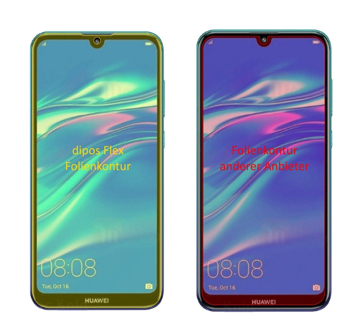 1x 3D Full Cover Schutzfolie für Huawei Enjoy 9